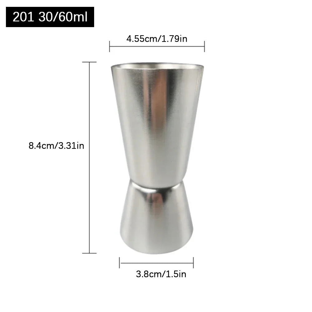 Stainless Steel Measuring Cups 15/30ml 25/50ml 30/60ml Bar
