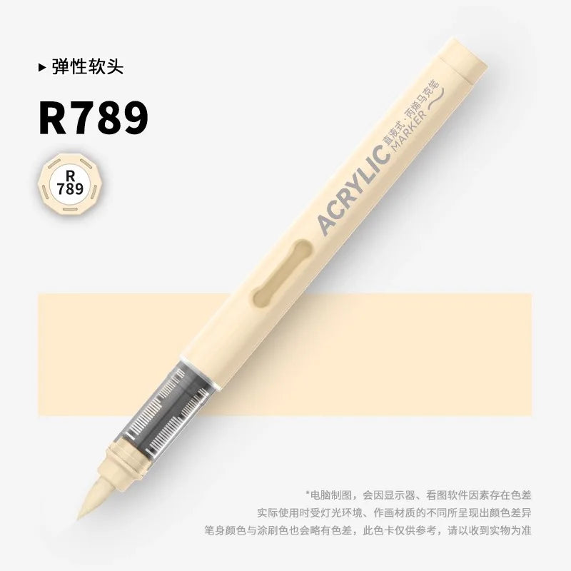 120/1 Colors Direct-Liquid Acrylic Brush Markers Pen Waterproof