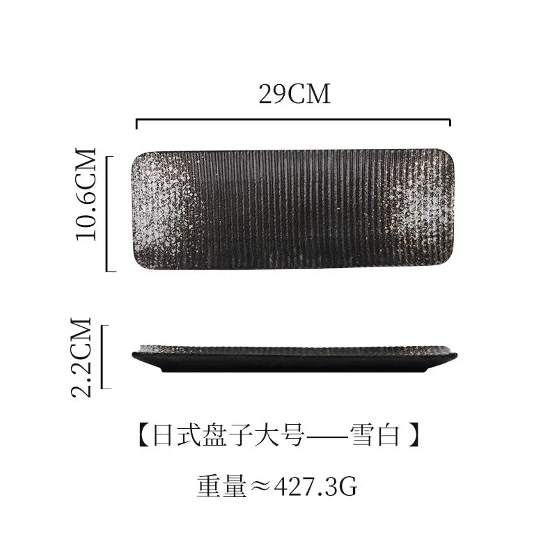 Japanese-Style Rectangular Plate Creative Ceramic Dish Sushi