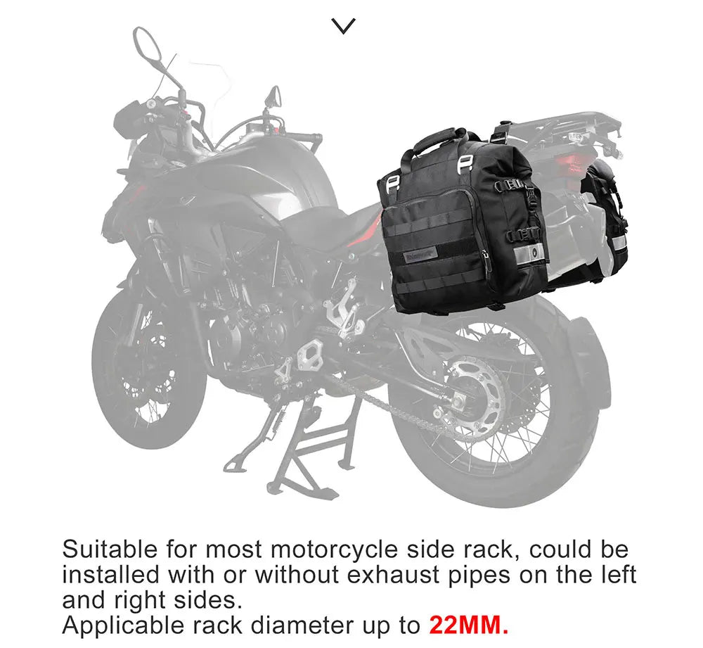 Rhinowalk 2pcs Motorcycle Saddle Bag Motor Bag 3d