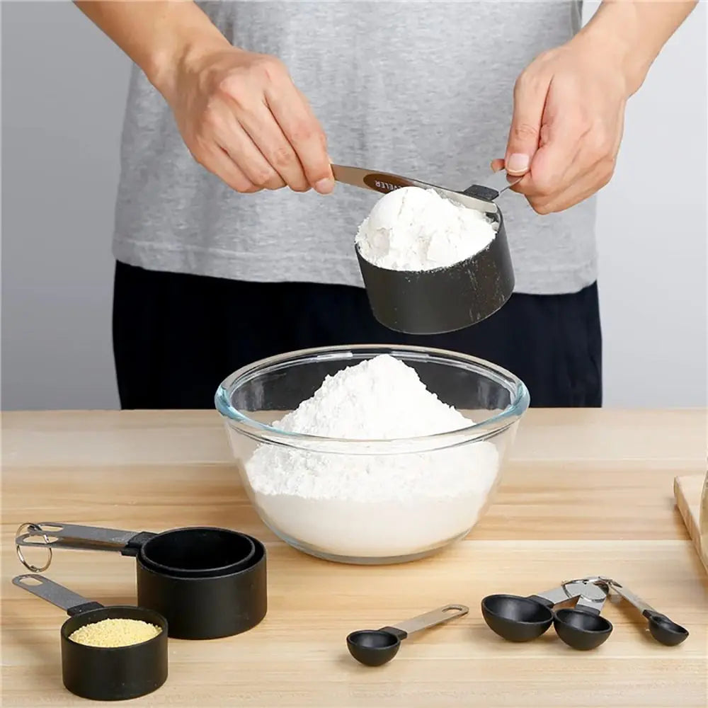 8pcs/Set Stainless Steel Handle Measuring Cups Measuring