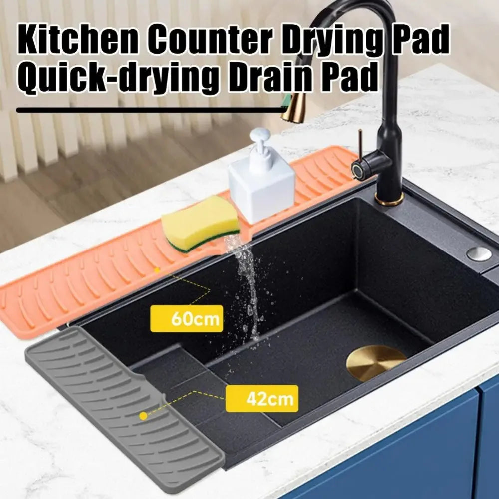 Faucet Silicone Mat Bathroom Anti-Slip Sink Drain Mat