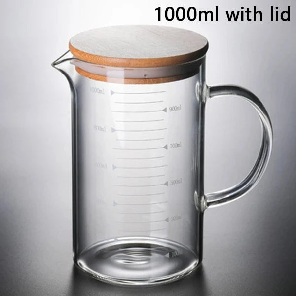 Ywdl 250-1000ml Food Grade Glass Measuring Cups Kettle