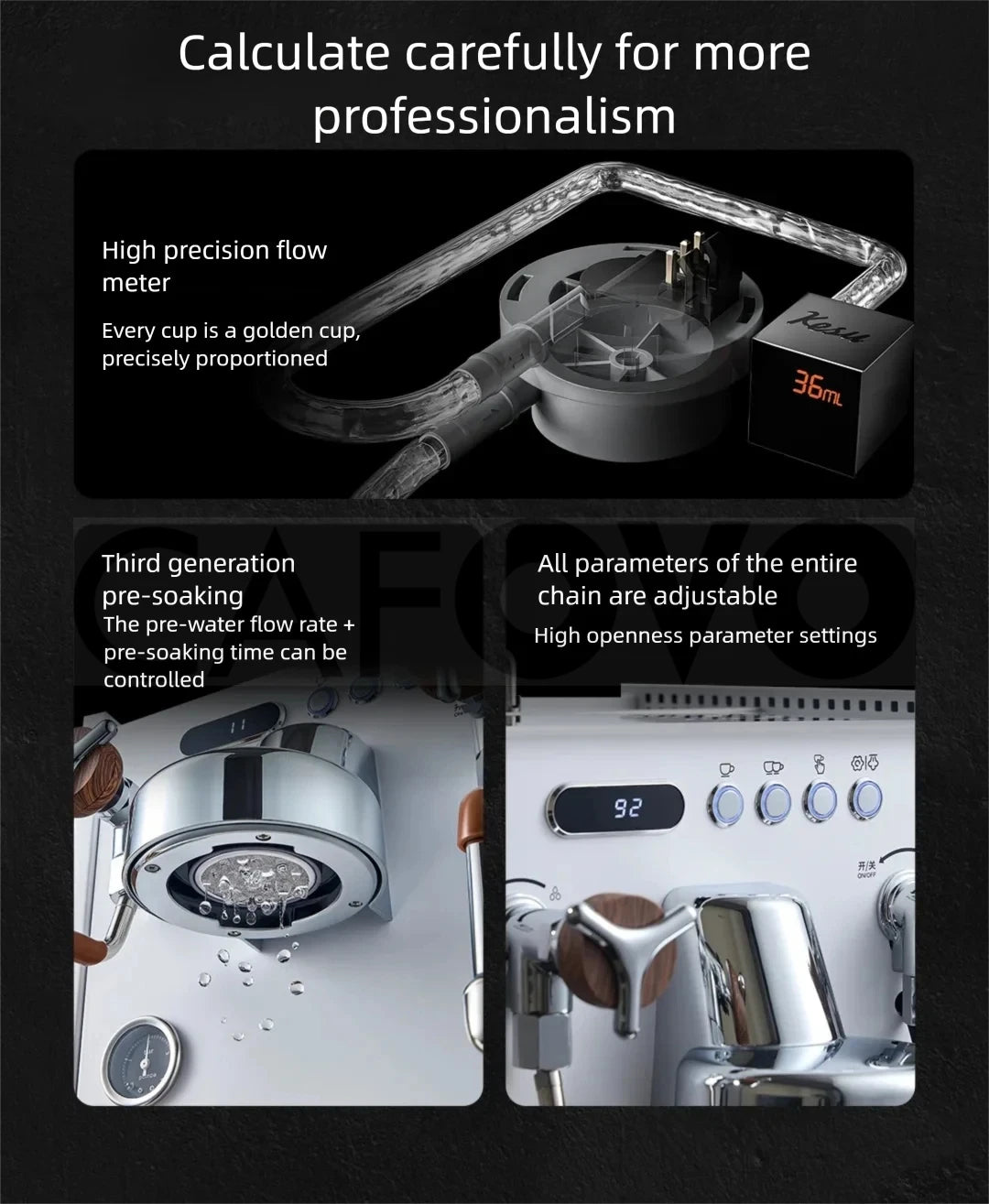 Cafovo K7pro E61 Dual Boiler Commercial Espresso Machine