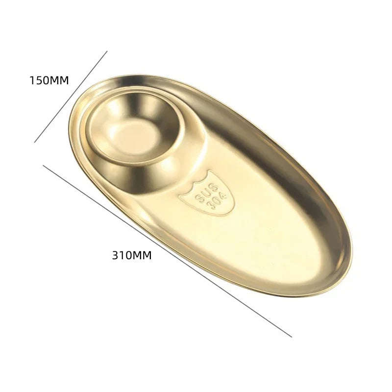 304 Stainless Steel Dinner Tray Lunch Container Snack