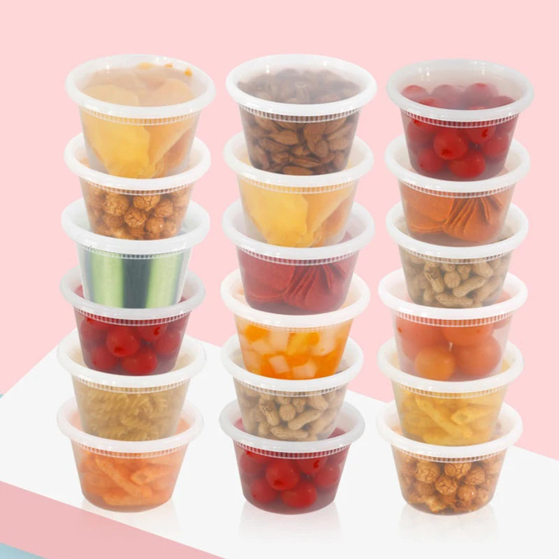 10pcs Clear Food-Grade Bpa-Free Storage Container Lid Microwave