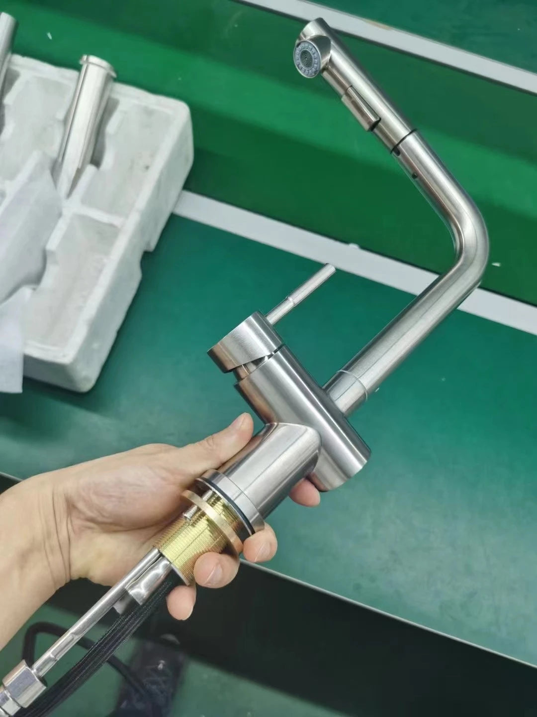 Handfree Grey Touch On Faucet Stainless Steel Cold