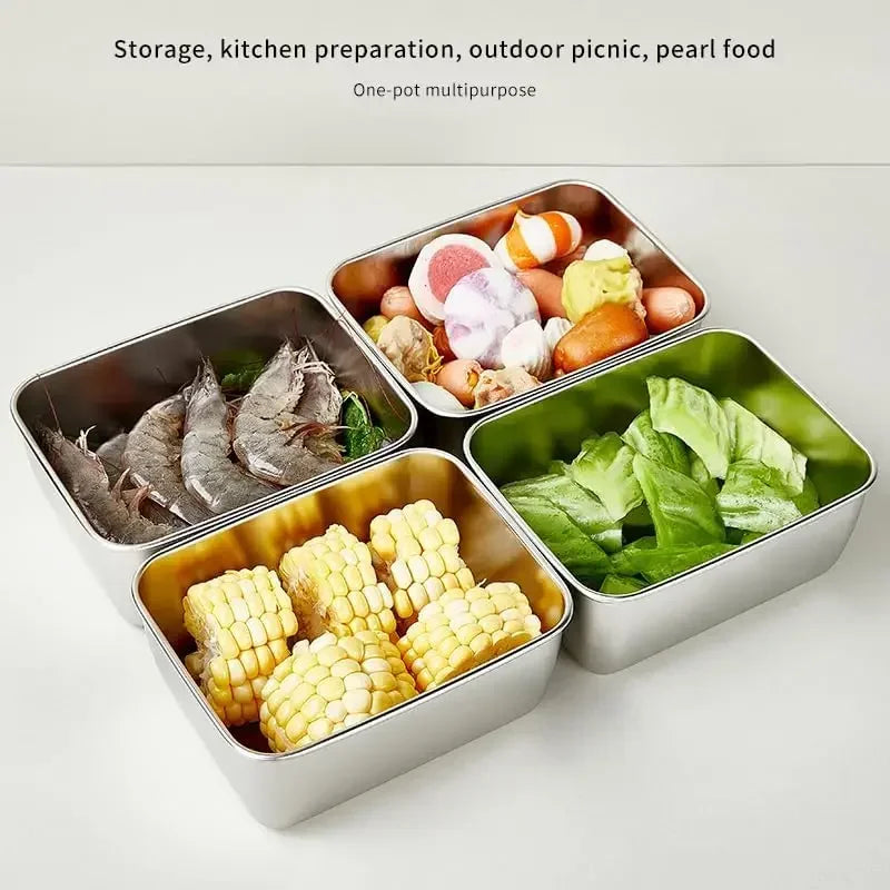 Stainless Steel Food Storage Container Lid - Airtight