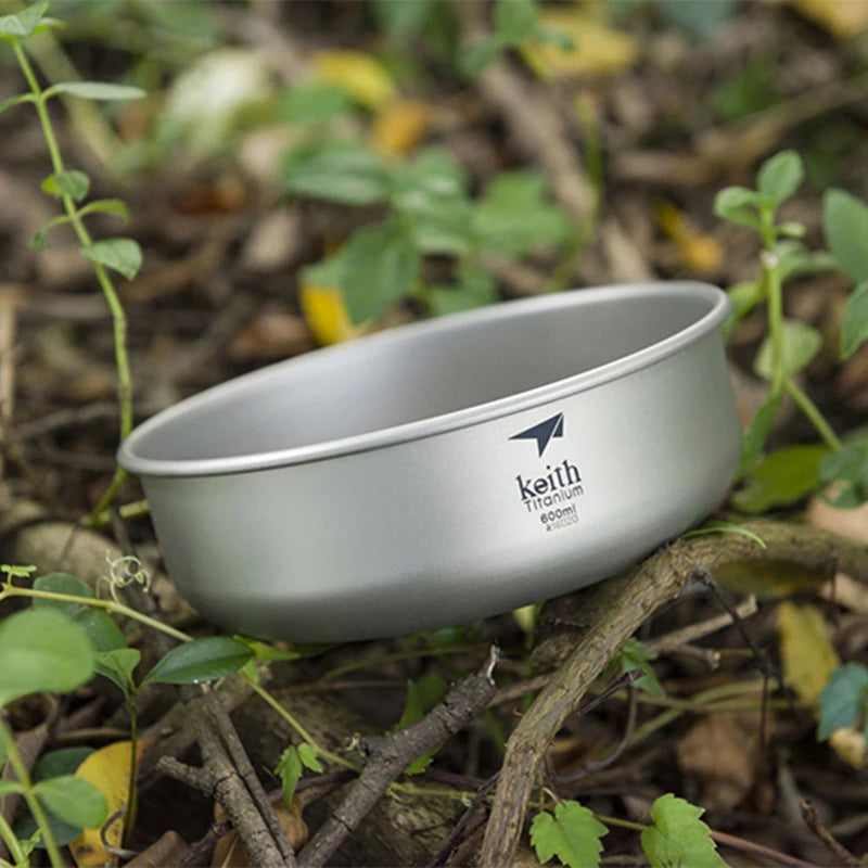 Keith Camping Tableware Titanium Bowls Pan Fruit Vegetable