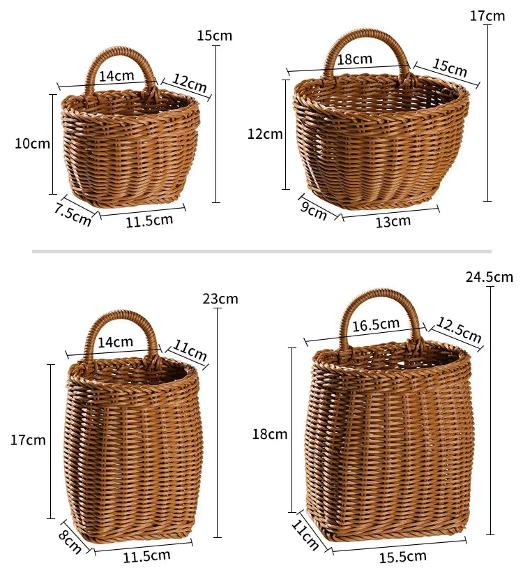 Organizer Wall Hanging Storage Basket Woven Basket Decorative