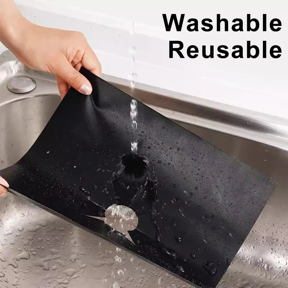 Gas Stove Burner Covers Square Heat-Resistant Oil-Proof Reusable