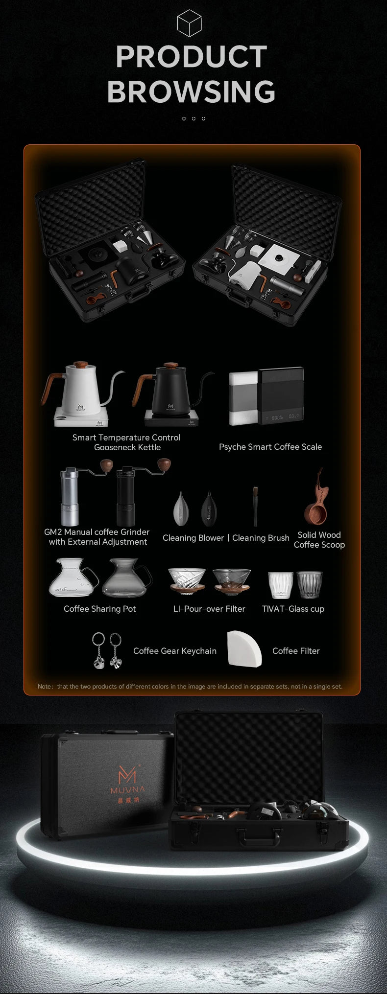 Muvna Pour Over Coffee Coffee Maker Kit Travel