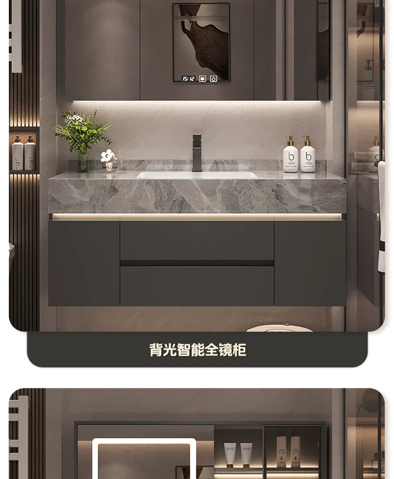 Paper Drawers Bathroom Cabinet Organizer Storage Mirror Toilet