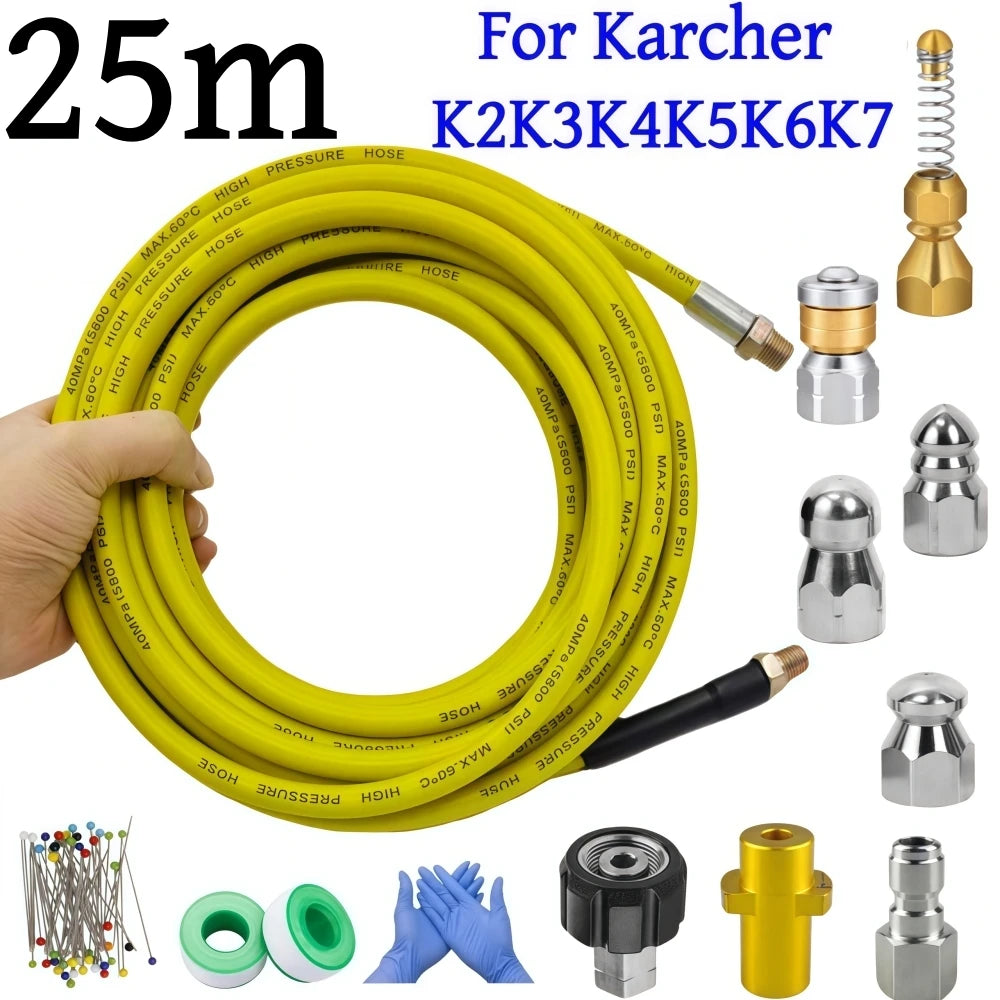 50m Pressure Washer Sewer Jetter Kit 5800psi Sewer