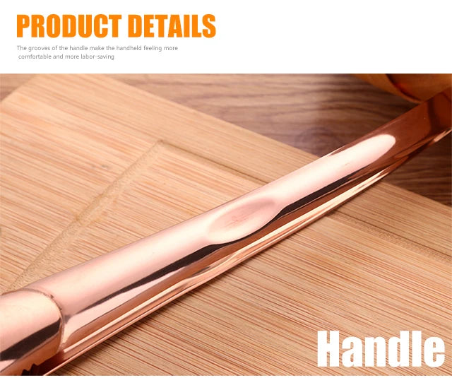 1/2pcs Ice Tongs Stainless Steel Gold Bbq Tong