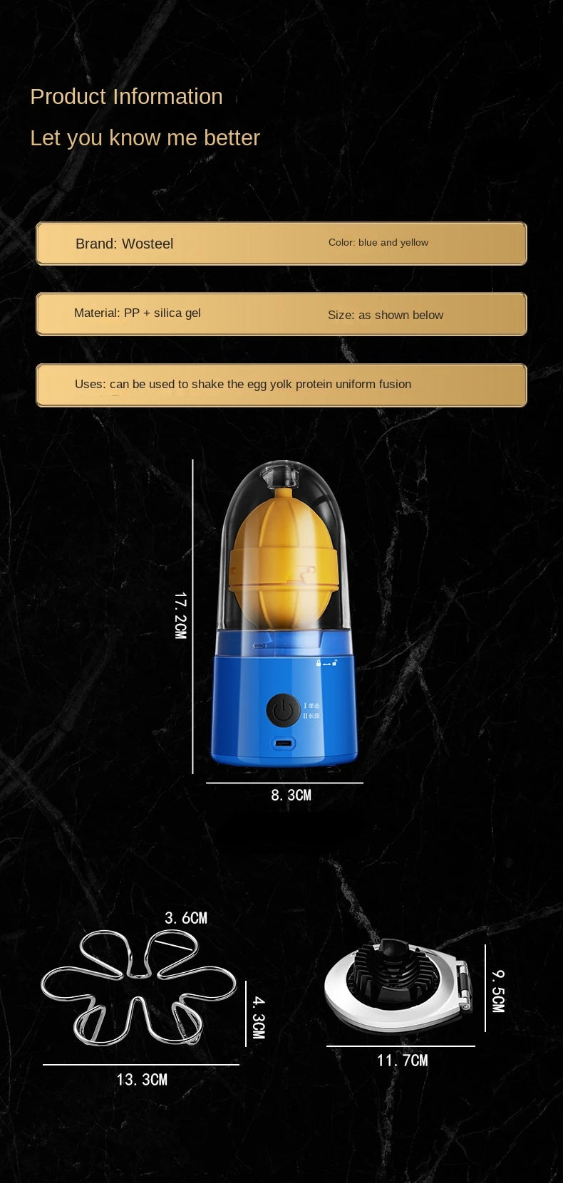 Electric Automatic Egg Beater Egg Yolks Egg Whites