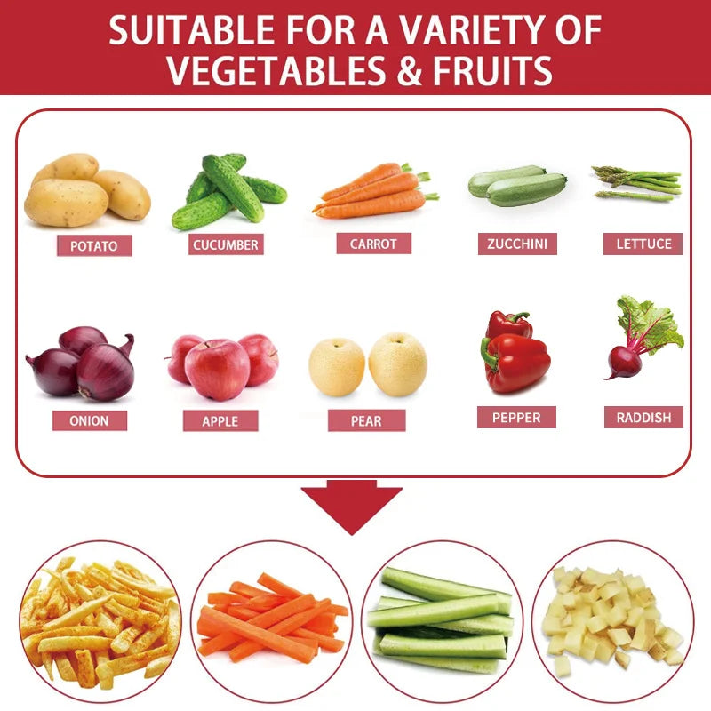 Commercial Vegetable Chopper Electric French Fry Maker Slicing