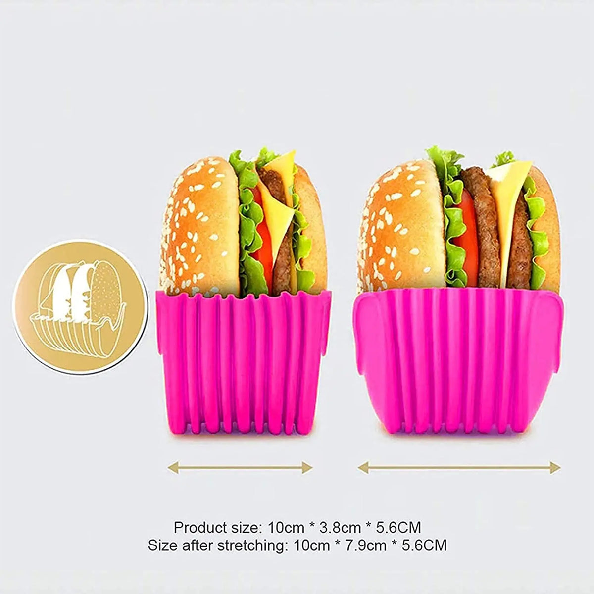 Reusable Burger Rack Useful Silicone Frame Burger Holder