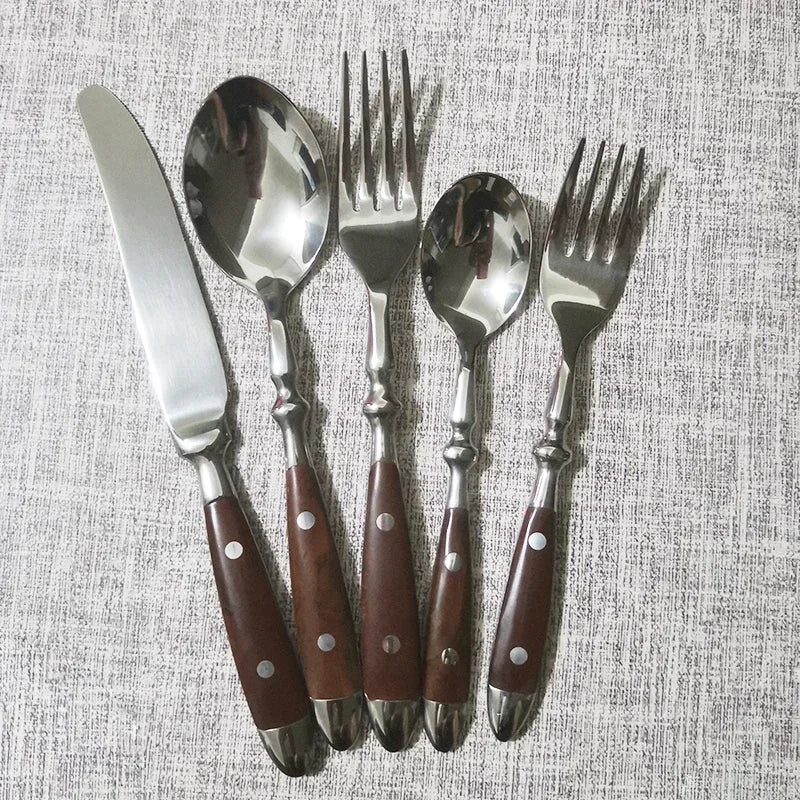 3pcs/5pcs Cutlery Stainless Steel Utensils Sets Fork Spoons