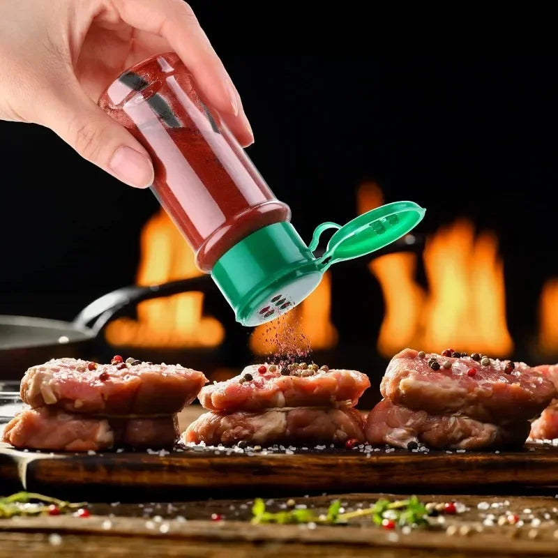 Clear Spices Bottle Salt Pepper Shakers Plastic Barbecue