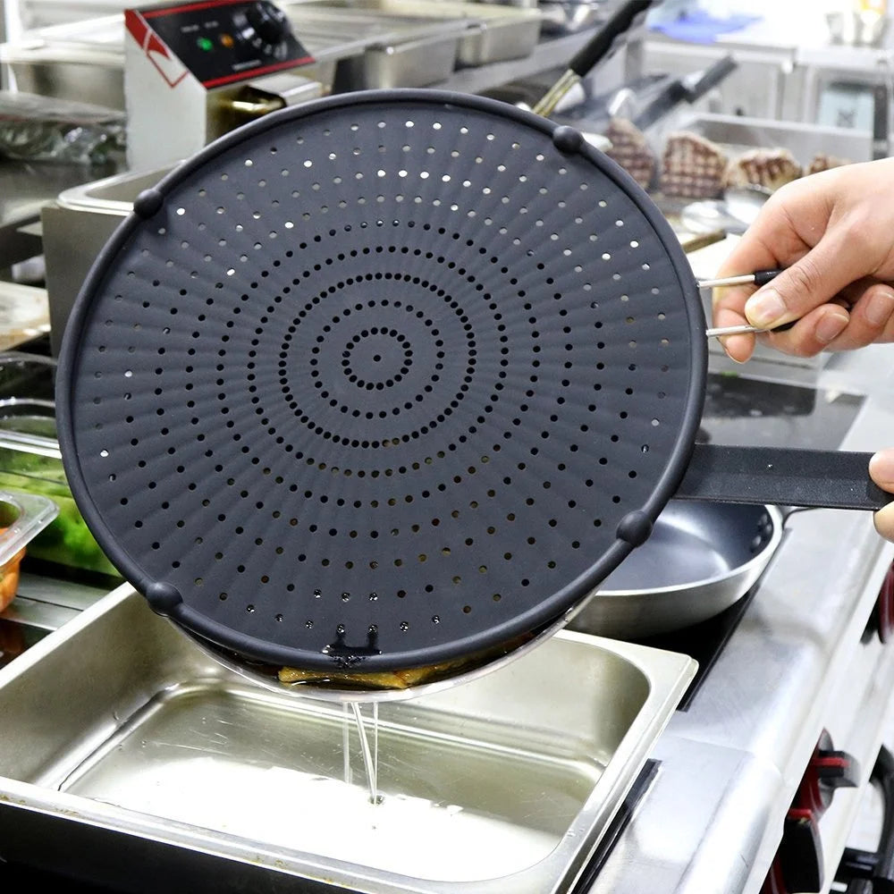 Silicone Splatter Screen Guard Nonstick Oil Grease Pan