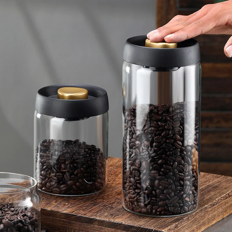 Vacuum Sealed Tank Coffee Bean Glass Sealed Jar