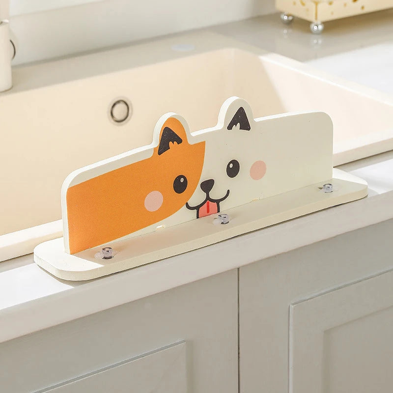 1pcs Silicone Sink Water Splash Guard Washing Basin
