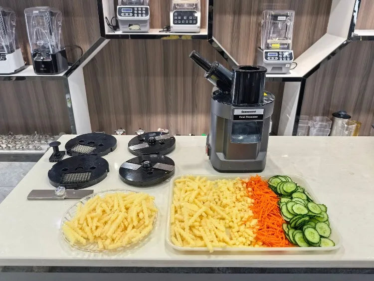 In Dual-Feed Electric Food Chopper Automatic Potato Dicer