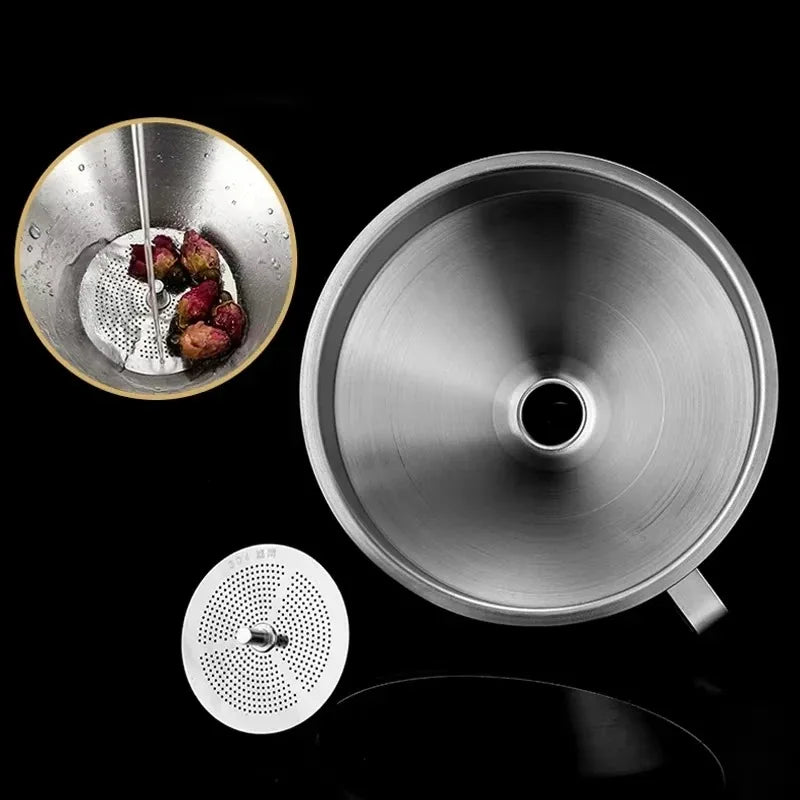 Funnel 304 Stainless Steel Funnel Oil Liquid Funnel