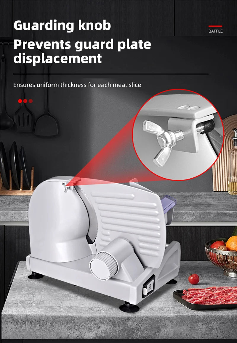 Divedeer Electric Deli Meat Slicer Sus 420 Stainless