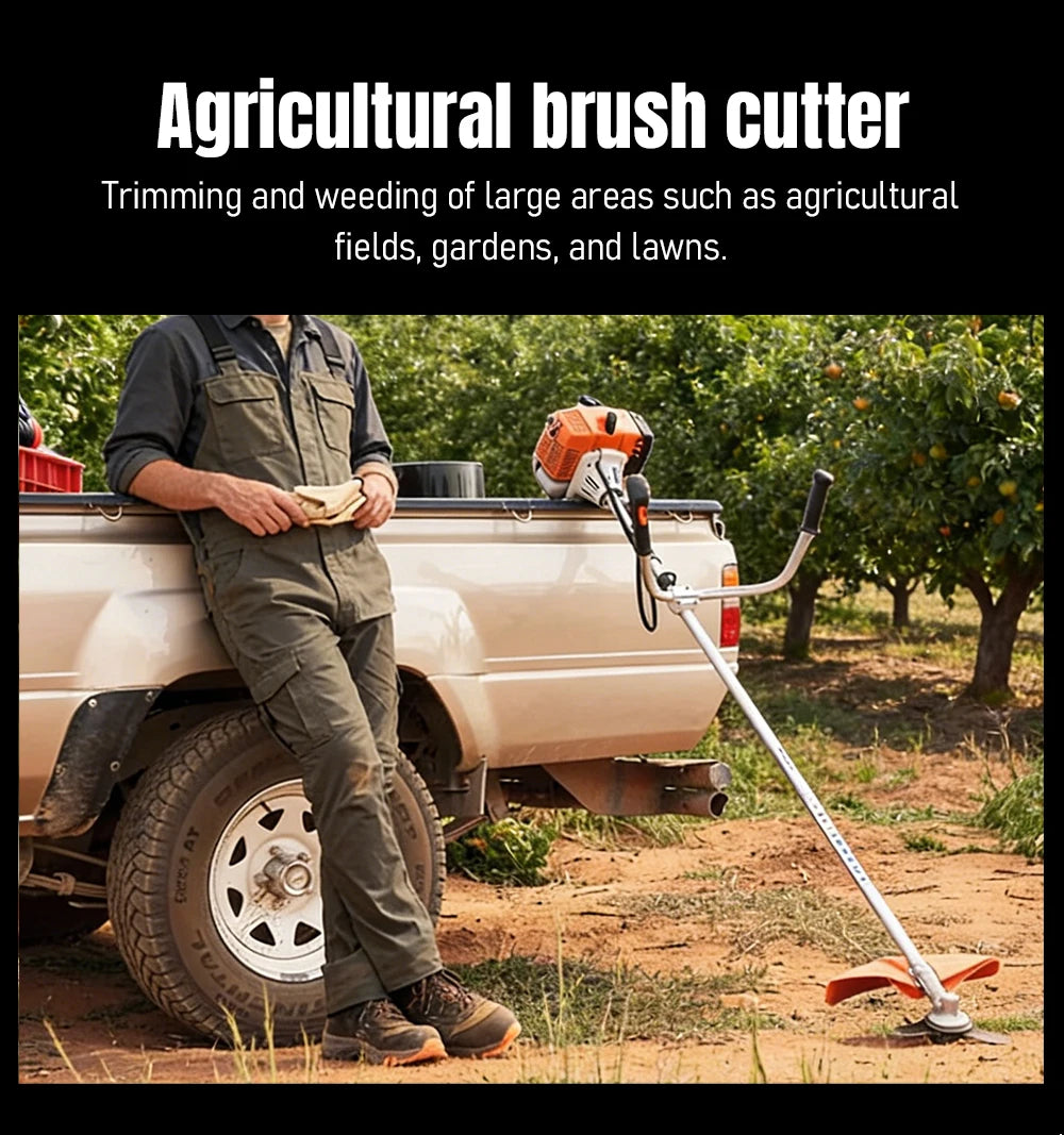 52cc Stroke Gas Brush Cutter 7500rpm Grass Trimmer