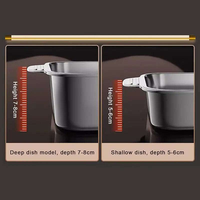 Stainless Steel Baking Pan Lids Deep Dish Fish/Pasta/Grilling