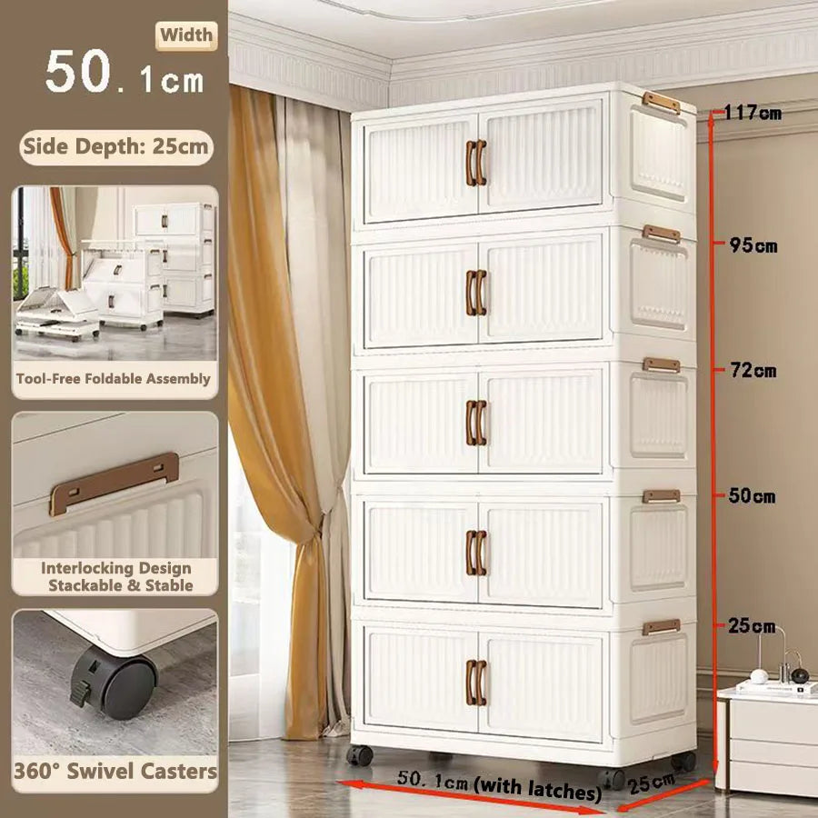 Multi Specification Storage Cabinet Folding Cabinet Clothes Snack