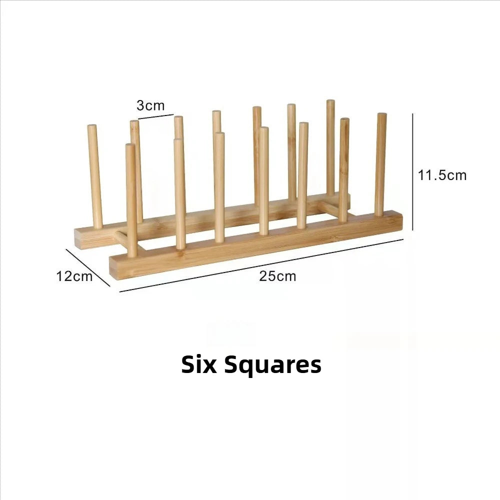 Diy Locker Bamboo Drain Rack Wooden Plate Rack