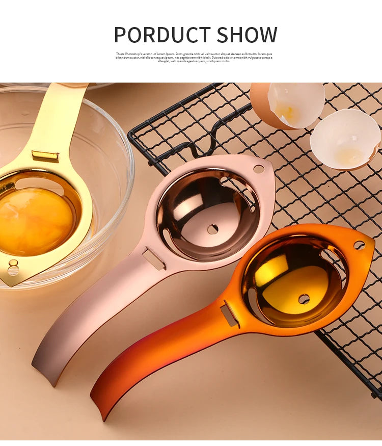 1pc Egg Separator Stainless Steel Egg Yolk White