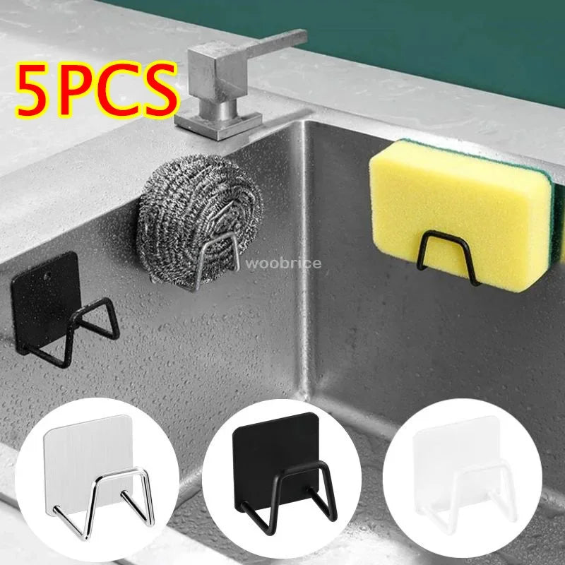 Sponge Holder Sink Stainless Steel Sink Shelf Adhesive