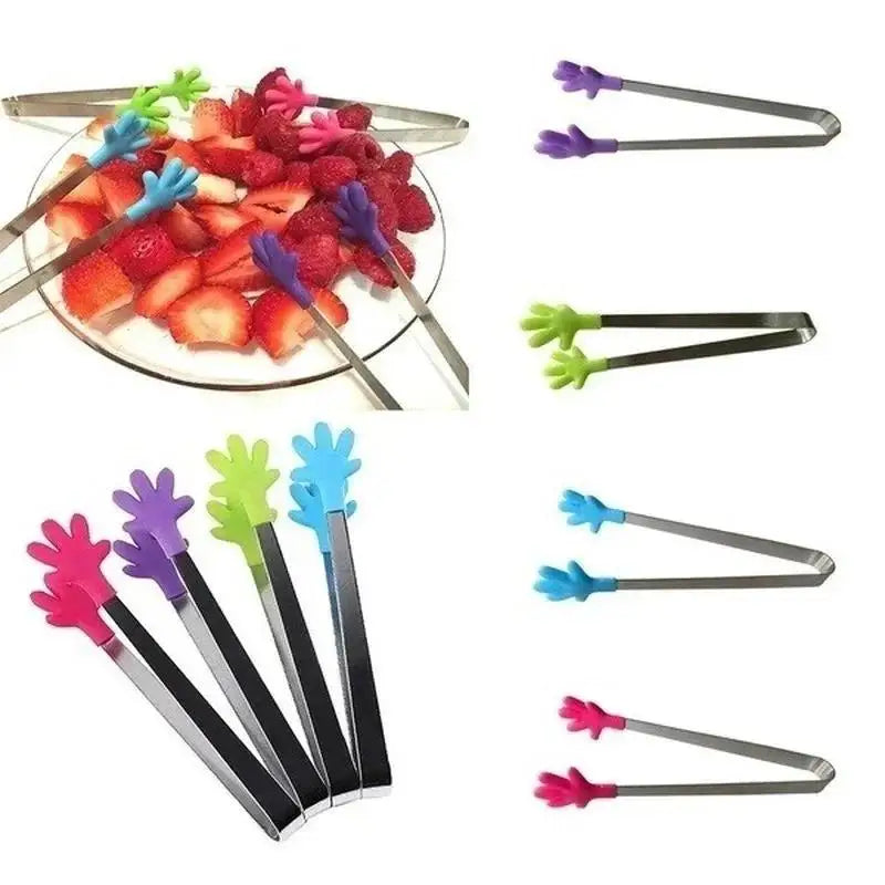 Creative Colorful Palm Stainless Steel Handle Silicone Mini