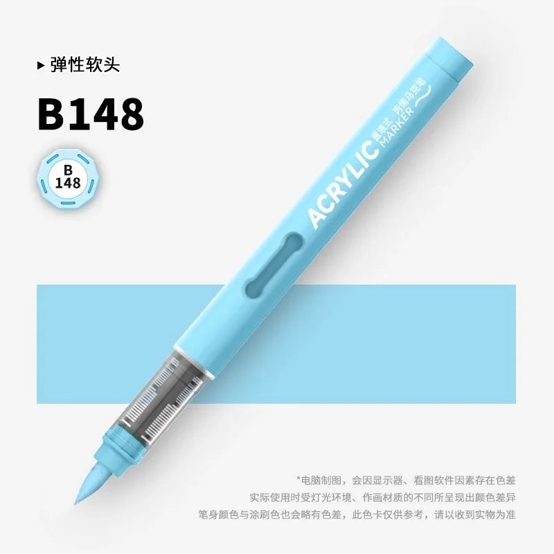 120/1 Colors Direct-Liquid Acrylic Brush Markers Pen Waterproof