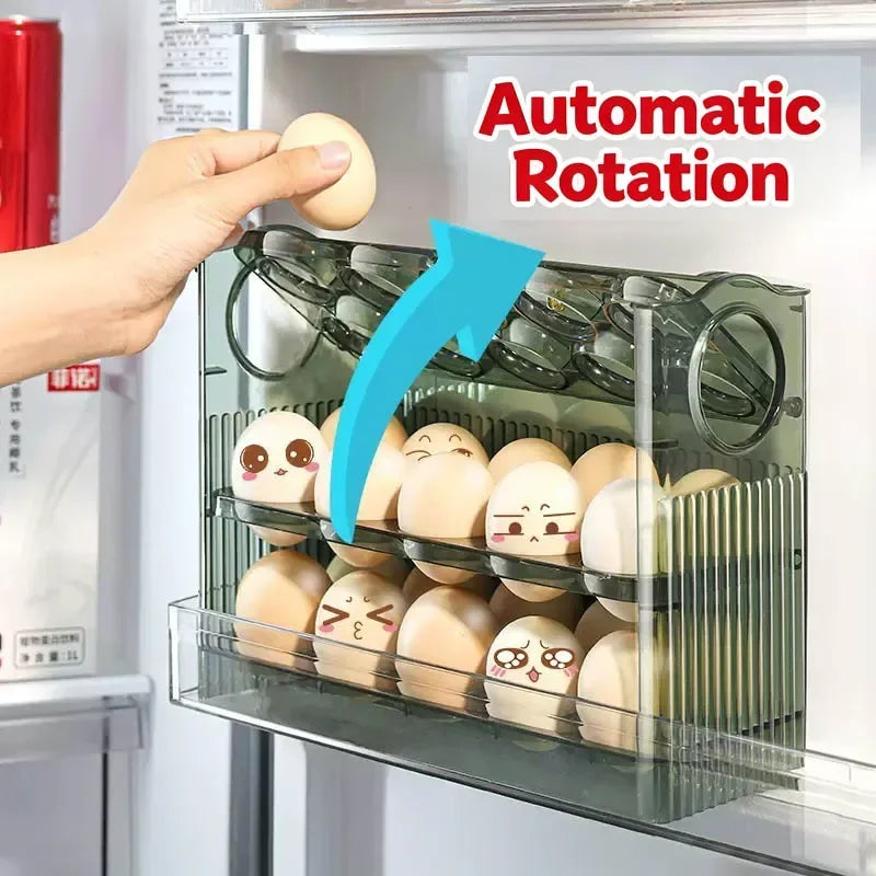 Refrigerator Side Door Multi-Layer Egg Tray Organizer Large