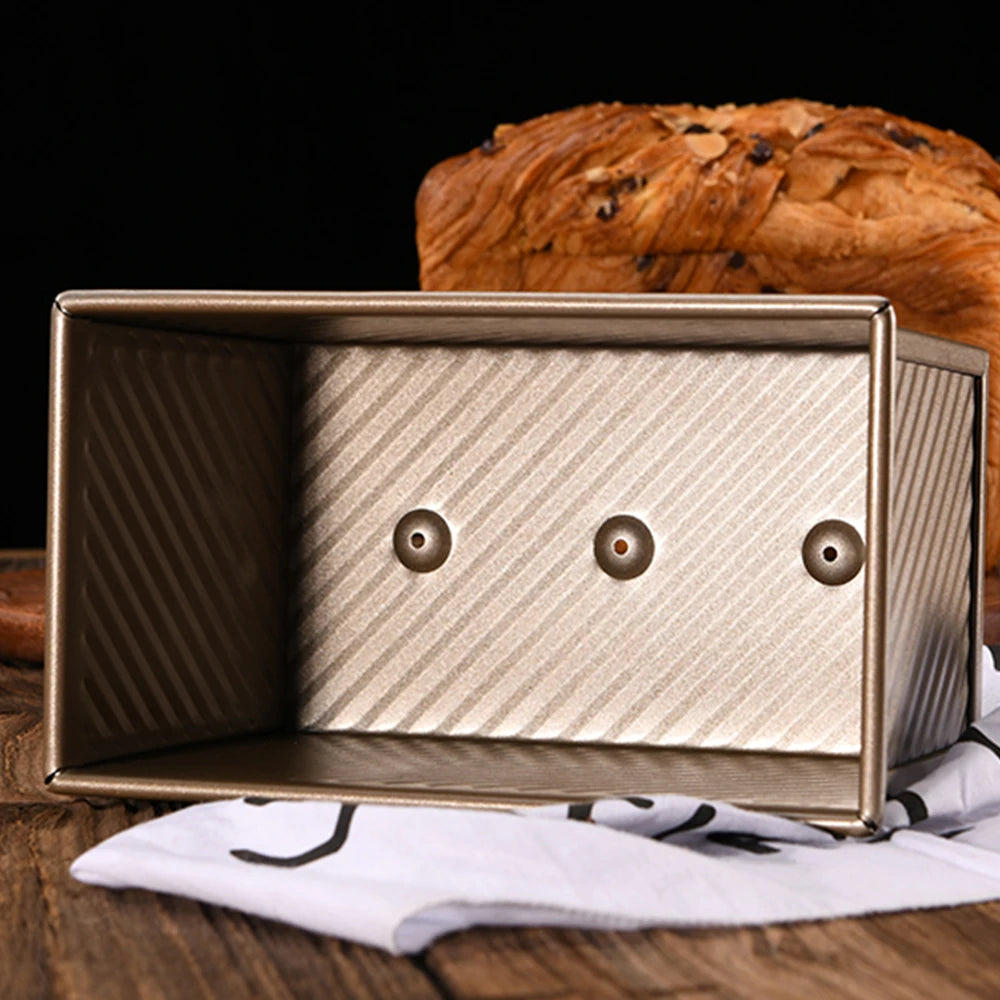 Square Baked Toast Box Loaf Pan Non-Stick Baking