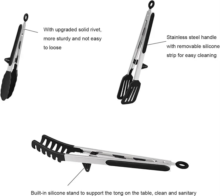 Tongs Silicone Food Tongs Non Stick Cooking Serving