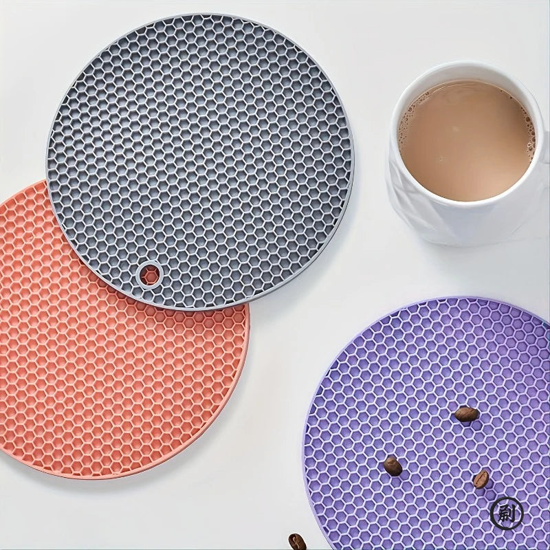 1pc Silicone Anti Scalding Mat Pot Rack Countertop