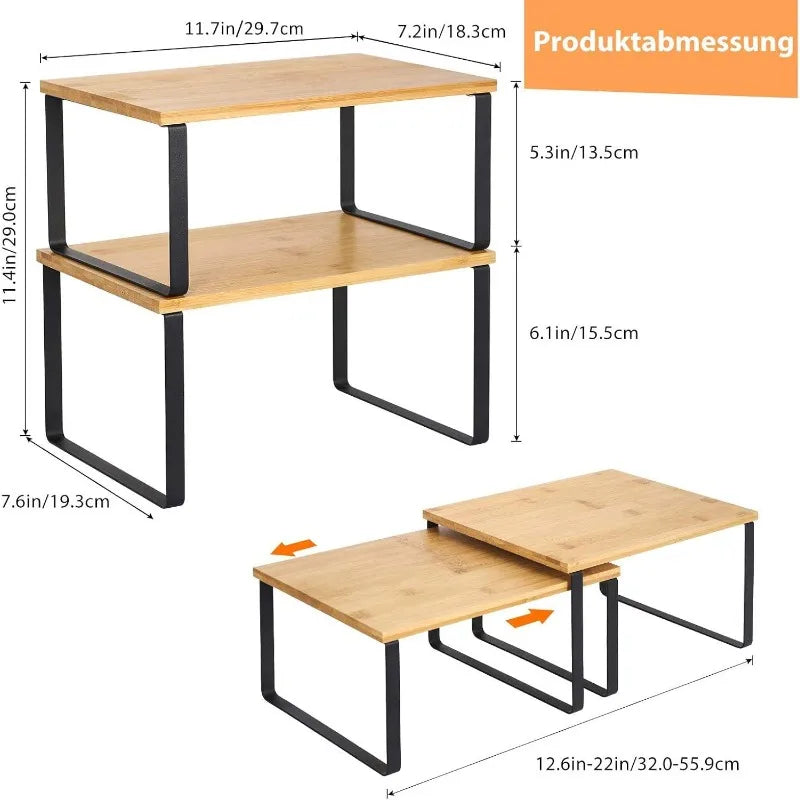 Space-Saving Countertop Organizer Office Closet Stackable Closet