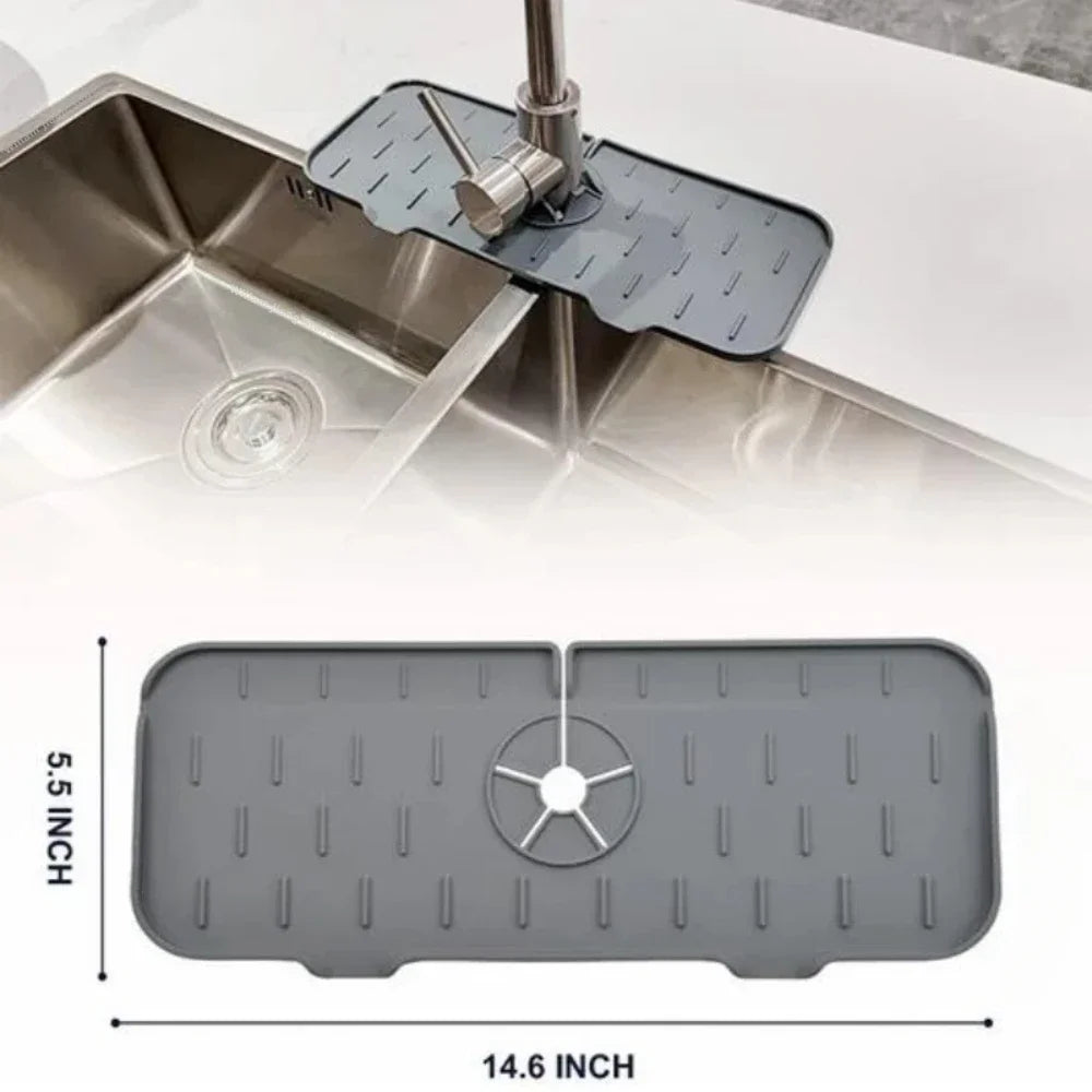 Silicone Mat Gourmet Faucet Accessory Appliance Sponge Rack