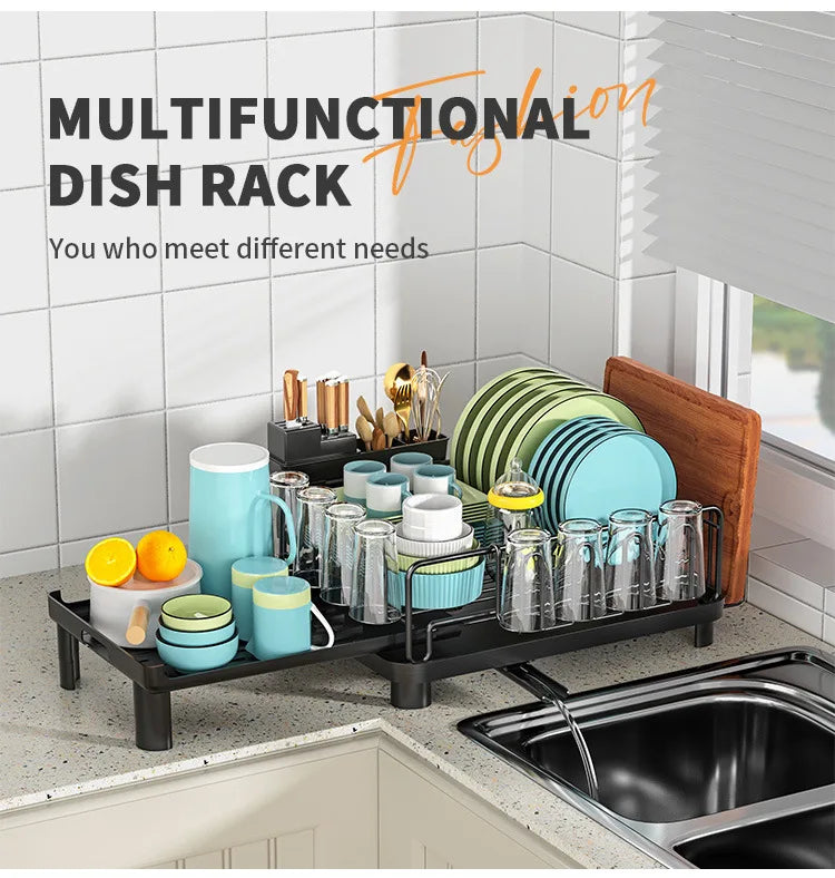 Dish Drying Rack Dish Rack Drainboard Expandable Dish