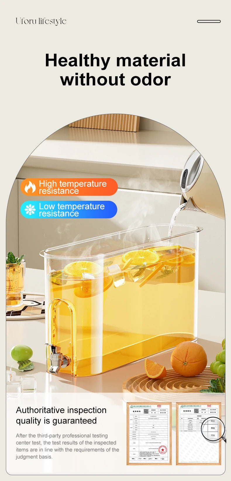 Uforu Cold Water Bottle Food Grade Large Capacity