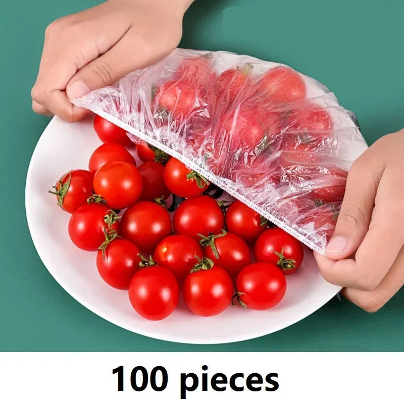 100pcs Disposable Fresh-Keeping Cover Plastic Food Storage Covers