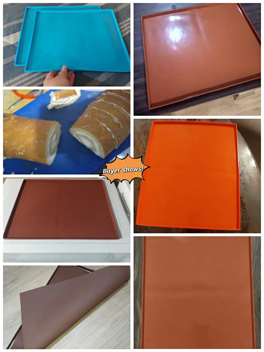 Silicone Baking Mat Cake Roll Pad Molds Macaron