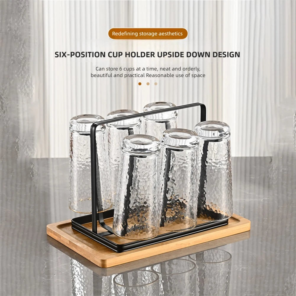 1pcs Cup Glass Drying Rack Non-Slip Cup Organizer