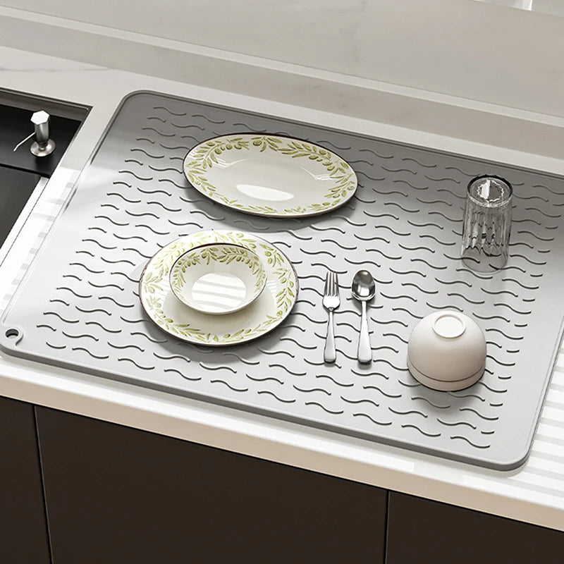 Silicone Dish Drying Mat Heat Resistant Foldable Non-Slip